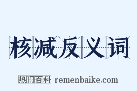 核减反义词是什么意思的图片
